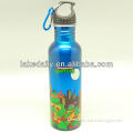single wall stainless steel bottle with carabiner
